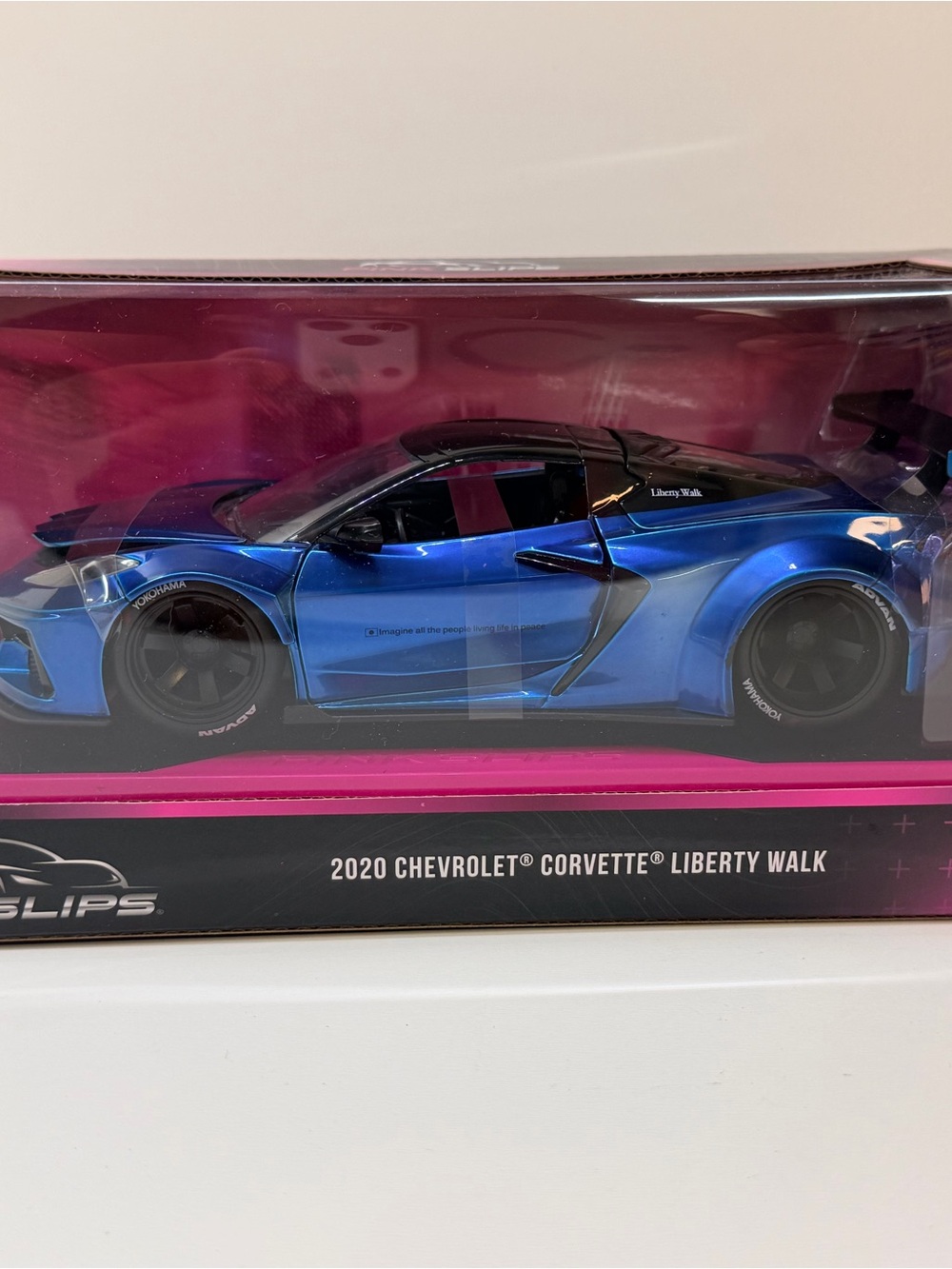 Jada pink slips 2020 Chevrolet Corvette Liberty Walk Diecast - Blue